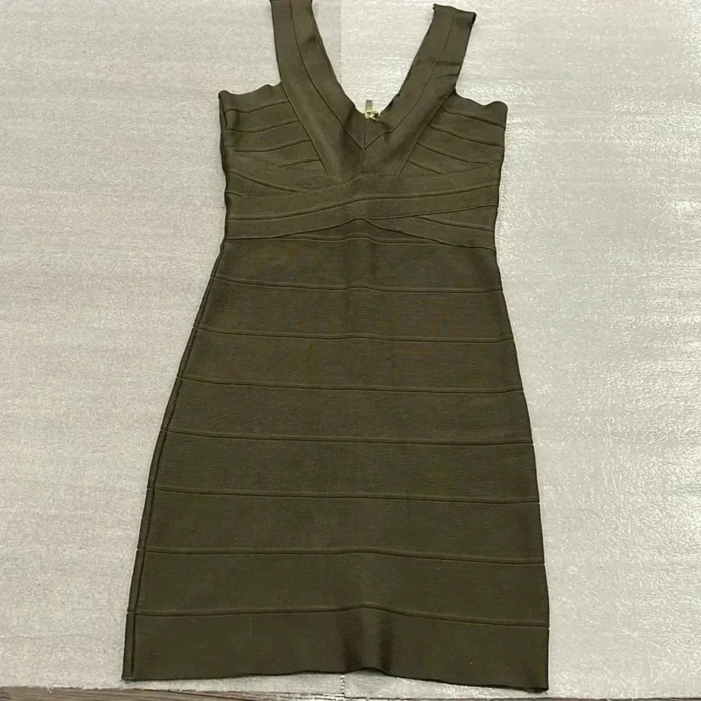 [XS]Bebe  Double V Bandage Dress NWOT - Picture 3 of 11